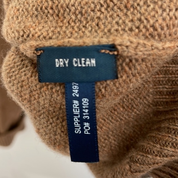 Polo by Ralph Lauren Men's 100% Lambs Wool V-neck Sweater Brown XL - Picture 5 of 5